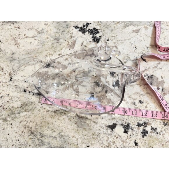 Vtg 1950s Duncan & Miller Clear Glass Swan Bowl Dish Lg Retro Centerpiece Read - Picture 9 of 13